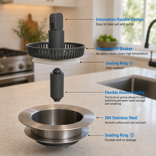 SinkHero - 3-in-1 Stainless Steel Kitchen Sink