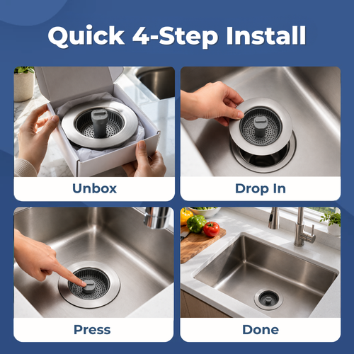 SinkHero - 3-in-1 Stainless Steel Kitchen Sink