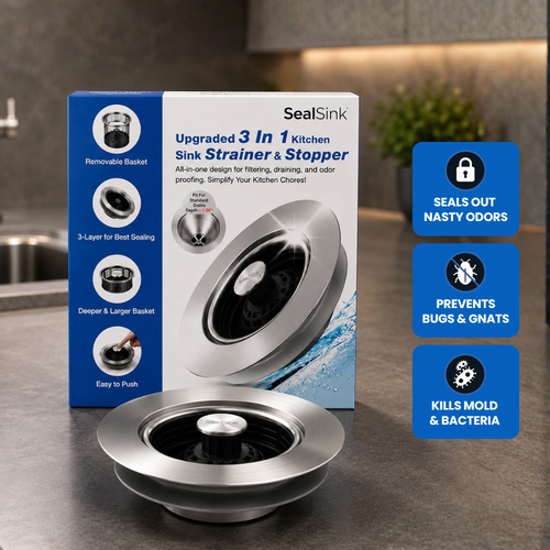 SinkHero - 3-in-1 Stainless Steel Kitchen Sink